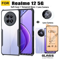 Shock Proof Case for Realme 12 5G Tempered Glass Film 3 in 1 Realme 12+ Realme 11 4G 5G Camera Lens Film