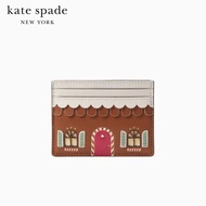 KATE SPADE NEW YORK GINGERBREAD SMALL SLIM CARD HOLDER K9334 กระเป๋าใส่บัตร