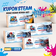 Custom Motorcycle Steam Coupon Printing | Sharp & Durable Quality | JUST PRINT Graphics