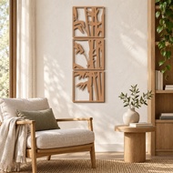 Dezayn MUJI Style Triple Bamboo TBB -1 3D Wall Decor 3D Wall Sign Home Decoration Art Mural Custom W