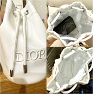 Dior白色稀有束口袋化妝包