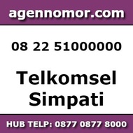 kartu perdana simpati telkomsel nomor cantik 0822 51 000000 hexa M