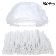 LAVA - [100只 白色] 21吋 條型即棄用帽/ 加厚手術帽/ 無紡布帽子/ 護士圓型帽/ 防疫醫護帽