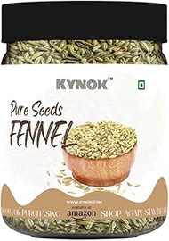 KYNOK Organic Fennel Seeds Saunf | Premium Whole Spice | Natural Digestive Aid | Aromatic Flavorful 