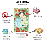 Alluvia | Socola đen 70% cacao nhân Dâu tây đắng vừa ít ngọt | Dark Chocolate Strawberry