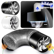 HILDAR Mute Exhaust Fan, Air Ventilation 4'' 6'' Exhaust Fan, Powerful Black White Super Suction Pipe Toilet Ceiling Booster Household Kitchen