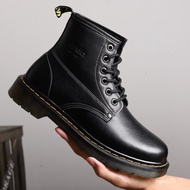 KY/16 Dr. Martens Boots Men's Classic Soft Leather British Style Ankle Boots Genuine Leather Boots round Toe Trendy Flee