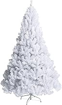 White PVC 180cm(6ft) Artificial Christmas Tree,removable Premium Spruce Hinged With Solid Metal Legs Christmas Pine Tree,decoration (Christmas tree gifts) (C 180cm(6ft)) Fashionable