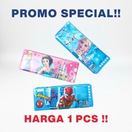 Aesthetic Punch Pencil Case with Spiderman, Frozen, Princess Characters Pencil Bag KT80011