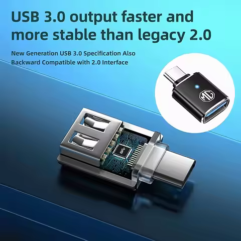 Car Type-C to USB3.0 LED Converter Adapter For MG Mulan MG6 ZS HS MG4, MG Logo CarPlay CarLife Auto 