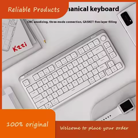 Kzzi I75 Youth Edition Wireless Mechanical Keyboard Ergonomic Tri-Mode 3750mAh 80 Keys for PC Esport