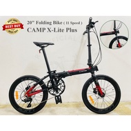 🔥FREE SHIPPING🔥 20" 20Inch Folding Bike / Basikal Lipat - CAMP X-LITE PLUS ( 11 Speed )