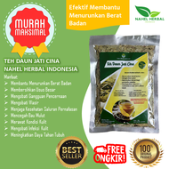 Obat Pelangsing Badan Perut Herbal Super Ampuh BPOM Tanpa Olahraga Teh Pelangsing Nahel Daun Jati Ci