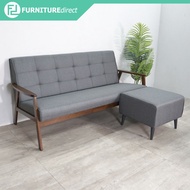 Furniture Direct BERLINDA GERRAD  3 seater solid wood sofa with stool/ sofa set/ sofa kayu 3 SEATER