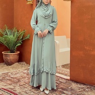 【ready stock】Sulam Jubah Abaya Hitam Nikah Jubah Dress Nidha Muslimah Embroidery NIKAH/TUNANG Kebarung Labuh BAJU Kebaya
