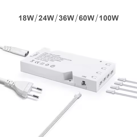 4/6/10 Dupont Ports Centralized Power Supply 12V DC for LED Strip/ LED Bar Lamp Power Adapter US EU 