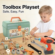 Educational Toys Building Blocks Sekat Electric Drill Set for Playset Kids Playset Toolbox Kids Tool