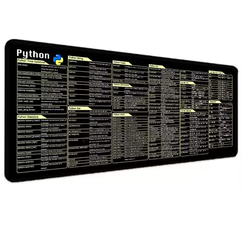 Spanish Python Programing Mouse Pad Desk Mat Office Software Excel Shortcuts Mousepad Personalized E