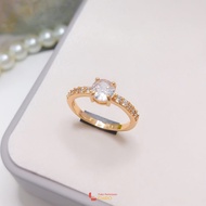 Cincin Titanium Perhiasan Wanita Model Simpel Cantik Dan Berkilau Lapis Emas Dan Perak CINCIN.22