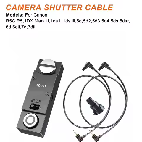 For Canon R5 R5C 5D3 6D one tow two Synchronized Shutter Release Cable Portable Handle Camera Cage C
