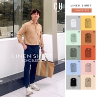 เสื้อเชิ้ตแขนยาว แขนสั้น 🧶 คอปก ลินิน 🧶  แขนยาว Linen Shirt Long sleeve : CU PANTS