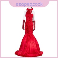 Deluxe De Cruella Vil Cosplay Costume For Women Featuring Blend Fiber Chemical