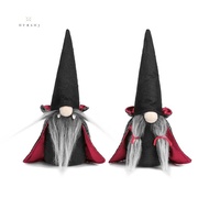 2PCS Halloween Gnome Plush Faceless Doll Handmade Swedish Gnome Decoration Tomte Doll Halloween Deco