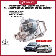 HONDA CIVIC SH4 SR4 D13B D15B (YEAR 1987) WATER PUMP GWHO-26A BRAND GNS ONE YEAR WARRANTY