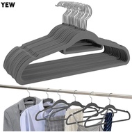 YEW 5PCS Velvet Hangers Black Dress Rack Save Space Adult Hanger