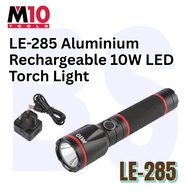 M10 LE-285 Aluminium Rechargeable 10W LED Flash Light Torch Light. IPX54.