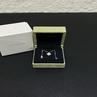 VCA梵克雅寶18K白金滿鑽項鍊小號 四葉草設計 99新