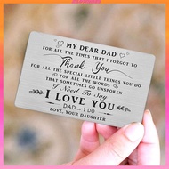 [Kloware2] Engraved Wallet Insert Card Gift for Birthday Gift Christmas Valentine's Day