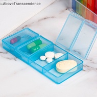 Abo  Weekly Portable Travel Pill Cases Box 7 Days Organizer 4Grids Pills Container Storage Tablets Vitamins Medicine Fish Oils Abo