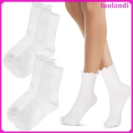3 Pairs Frilly Socks Women Socks Cute Socks Socks Women Cute Socks With For Women Tube Socks For Gir