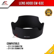 Lens Hood EW-63C Lenshood EW 63C for Canon EF-S 18-55mm STM EF-S 55-250mm STM Dslr Camera Lens