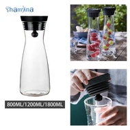 [Shamjina] Cold and Hot Water Carafe Jug with Stainless Steel Lid Large Capacity Cold Water Jug Glas