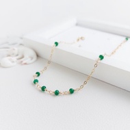 綠寶石 祖母綠 x 14KGF手鍊