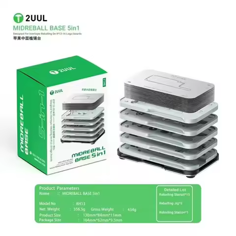 2UUL BH13 Midreball Base 5 IN 1 Designed for Interlayer Reballing on Phone 12-16 Series Logic Boards