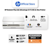 HP DeskJet Plus Ink Advantage 6175 All-in-One Printer | A4 | USB, Wi-Fi | Print, Scan, Copy, Fax | D