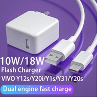 【IN STOCK】VIVO 10W/18W vivo Fast Charger Micro USB Cable For vivo y11 y12s y20i y1s y31 y20s Y19/Y20