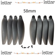 LETTER Folding Propeller Blades, 58mm/66mm Universal Remote Control Drone Parts, Black Plastic Quadc