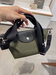 LONGCHAMP Le Pliage Energy 17 Mini 軍綠色 單肩包 斜孭袋