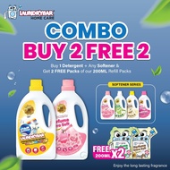 Laundrybar Combo Pack: Detergent + Softener – Fresh in Bloom | Free 2x 200ml Refill Packs