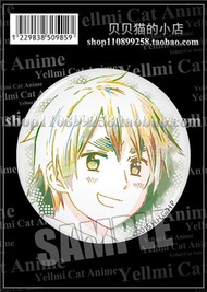 Bandai | Axis Powers Hetalia Anime Badge Italy China UK USA Anime Character Pin Collectible Merchand