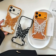 Phone Case Butterfly For IP 17 Pro Max IP 15 Frameless Hollow Phone Case