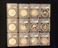 2012-2023 香港生肖精鑄紀念銀章 全套12隻 PCGS PR67-69 紀念幣 罕有