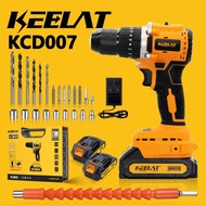 T3J 【KEELAT-KCD007】 BISA COD! Brushless 20V Mesin bor 2baterai cas