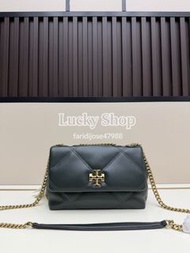 全新🌸Tory Burch Kira 小號菱格鏈條包 深綠色 單肩包 斜挎包