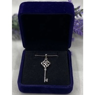 ▫❃Key 18K White Gold Pendant Necklace