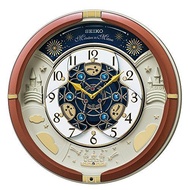 SEIKO RE601B clock Table clock/Wall brown metallic 39 9.6cm analog Karakuri triple selection Melody